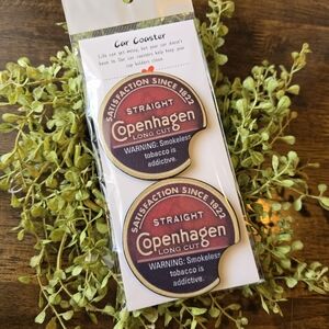 Copenhagen Long Cut Car Coaster Set - Red and Black